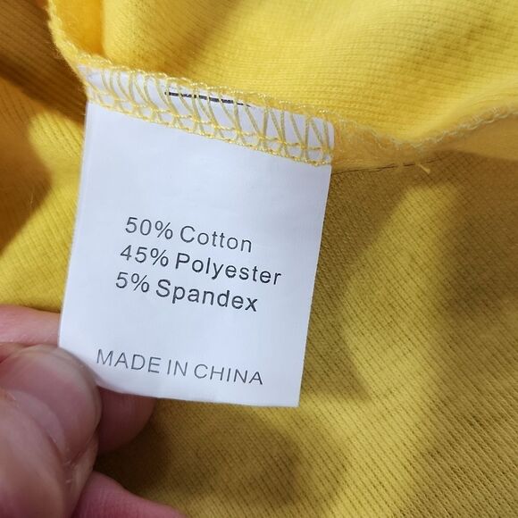 💜Yellow & Purple Colorblock Raglan Long Sleeve Top Medium - Picture 10 of 11